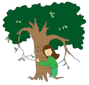 Tree with Girl hugging